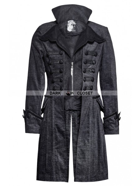 Punk Rave Gothic Decadent Noble Long Coat for Men - DarkinCloset.com