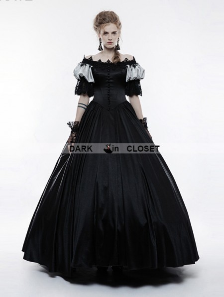 Black Victorian Long Ball Dresses