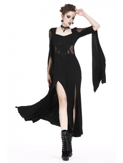 black gothic maxi dress