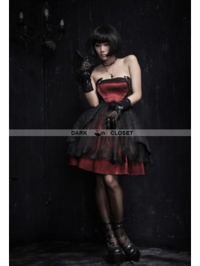 red and black rave outfit