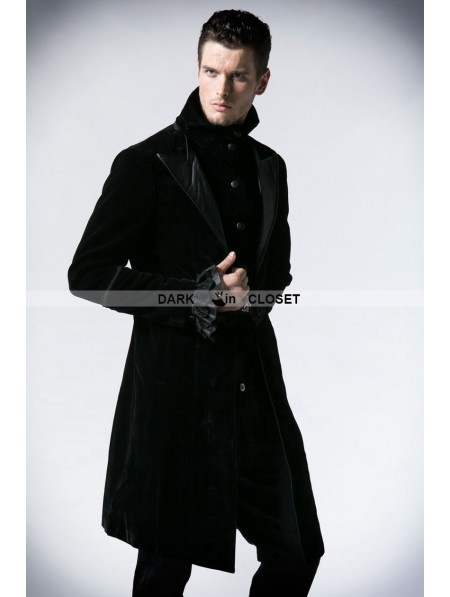 Punk Rave Black Velvet Gothic Jacket For Men DarkinCloset punk-rave-black-velvet-gothic-jacket-for-men-darkincloset