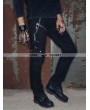 Devil Fashion Black Zipper Chain Gothic Punk Pants for Men