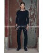 Devil Fashion Black Zipper Chain Gothic Punk Pants for Men