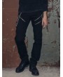 Devil Fashion Black Zipper Chain Gothic Punk Pants for Men