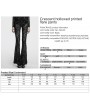Punk Rave Grey Gothic Crescent Hollowed Printed Mesh Long Flare Pants for Women