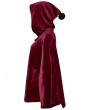 Punk Rave Red Dark Gothic Velvet Moon Hooded Cape Coat for Women