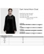 Punk Rave Black Dark Gothic Velvet Moon Hooded Cape Coat for Women