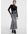 Punk Rave Black Gothic Swinging Collar Lace Long Sleeve Shirt for Women