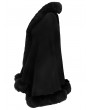 Punk Rave Black Gothic Witch Gradient Fur Trim Cloak for Women