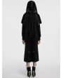 Punk Rave Black Gothic Women's Velvet Hooded Cloak with Fur Ball