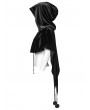 Punk Rave Black Gothic Women's Velvet Hooded Cloak with Fur Ball