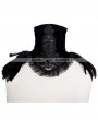 Devil Fashion Black Gothic Feather Collar Shawl
