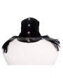 Devil Fashion Black Gothic Feather Collar Shawl