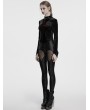 Punk Rave Black Gothic Butterfly Pattern Hollowed Leggings for Women
