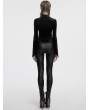 Punk Rave Black Gothic Butterfly Pattern Hollowed Leggings for Women