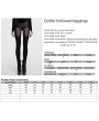 Punk Rave Black Gothic Butterfly Pattern Hollowed Leggings for Women
