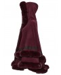 Punk Rave Red Gothic Retro Hooded Loose Fur Cloak for Women