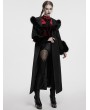 Punk Rave Black Vintage Gothic Detachable Short-to-Long  Woolen Jacket for Women