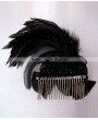 Devil Fashion Black Gothic Feather Headdress