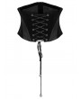 Punk Rave Black Gothic Bat Velvet Spliced Corset Belt
