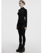 Punk Rave Black Gothic Bat Hollowed Chain Base Long Sleeve T-Shirt for Women