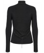 Punk Rave Black Gothic Bat Hollowed Chain Base Long Sleeve T-Shirt for Women