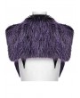 Punk Rave Black and Violet Gradient Gothic Fur Devil Shawl for Women