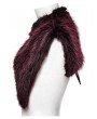 Punk Rave Black and Red Gradient Gothic Fur Devil Shawl for Women