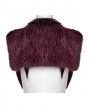 Punk Rave Black and Red Gradient Gothic Fur Devil Shawl for Women