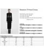 Punk Rave Black Sexy Gothic Skeleton Printed High Slit Long Dress