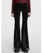Punk Rave Black Gothic Wasteland Tassel Long Flared Pants for Women