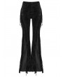 Punk Rave Black Gothic Wasteland Tassel Long Flared Pants for Women
