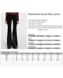 Punk Rave Black Gothic Wasteland Tassel Long Flared Pants for Women