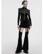 Punk Rave Black Gothic Two-Piece Set Fur Spliced Skirt with Leg Warmers