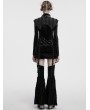 Punk Rave Black Gothic Two-Piece Set Fur Spliced Skirt with Leg Warmers