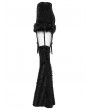 Punk Rave Black Gothic Two-Piece Set Fur Spliced Skirt with Leg Warmers