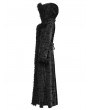 Punk Rave Black Gothic Wasteland Fur Hooded Long Coat for Women