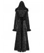 Punk Rave Black Gothic Wasteland Fur Hooded Long Coat for Women