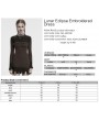 Punk Rave Coffee Gothic Decadent Lunar Eclipse Embroidered Knitted Short Dress