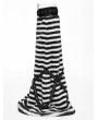 Punk Rave Black and White Gothic Striped Plush Leg Warmers