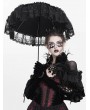 Eva Lady Black and Red Gothic Victorian Floral Lace Umbrella