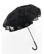 Eva Lady Black and Red Gothic Victorian Floral Lace Umbrella