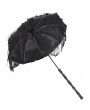 Eva Lady Black and Red Gothic Retro Bead Chain Tassel Umbrella
