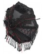 Eva Lady Black and Red Gothic Retro Bead Chain Tassel Umbrella