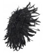Eva Lady Black Gothic Vintage Ruched Feather Umbrella