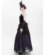 Eva Lady Black Gothic Beaded Lace Victorian Overbust Corset Top for Women