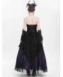 Eva Lady Black Gothic Beaded Lace Victorian Overbust Corset Top for Women