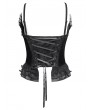 Eva Lady Black Gothic Beaded Lace Victorian Overbust Corset Top for Women