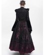 Eva Lady Black Gothic Lace Embroidery Velvet Bolero Short Jacket for Women