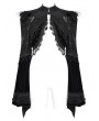 Eva Lady Black Gothic Lace Embroidery Velvet Bolero Short Jacket for Women